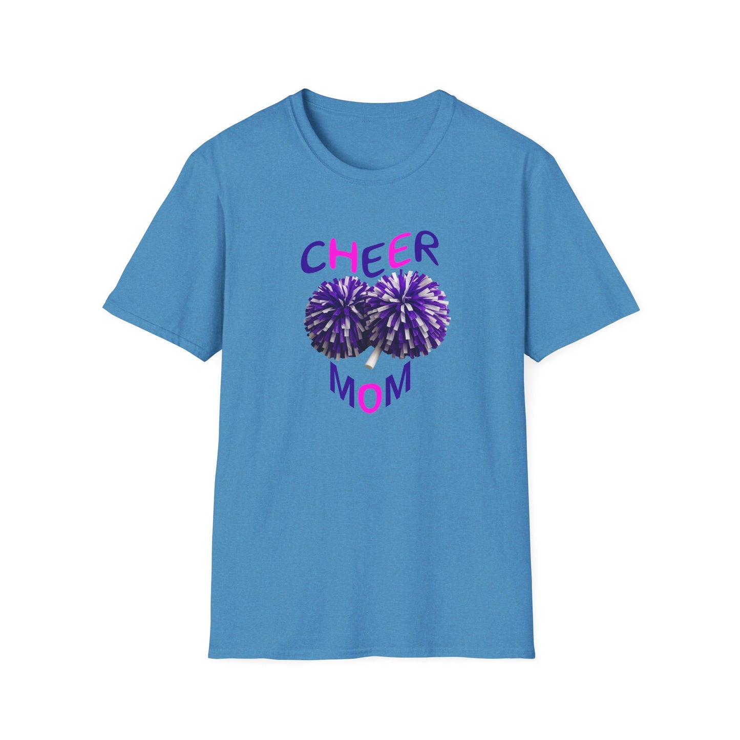 Cheer Mom Unisex Softstyle T-Shirt | Cheerleading Gift, Sportswear, Team Spirit Shirt, Mom Apparel, Fan Merchandise