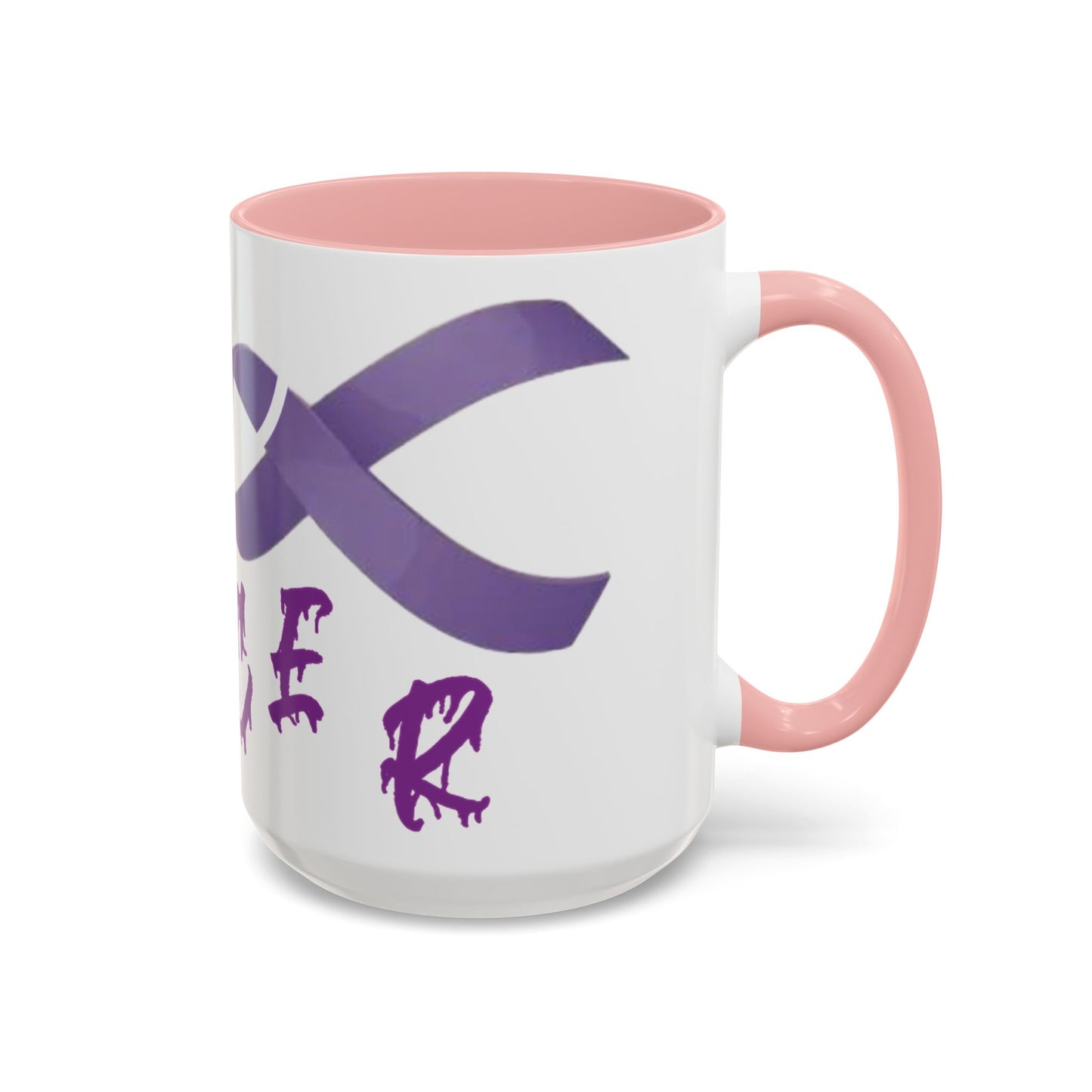 Purple Ribbon Coffee Mug - Cancer Awareness, Inspirational Gift, Sip & Support, Encouragement, Fight Back Tea Cup