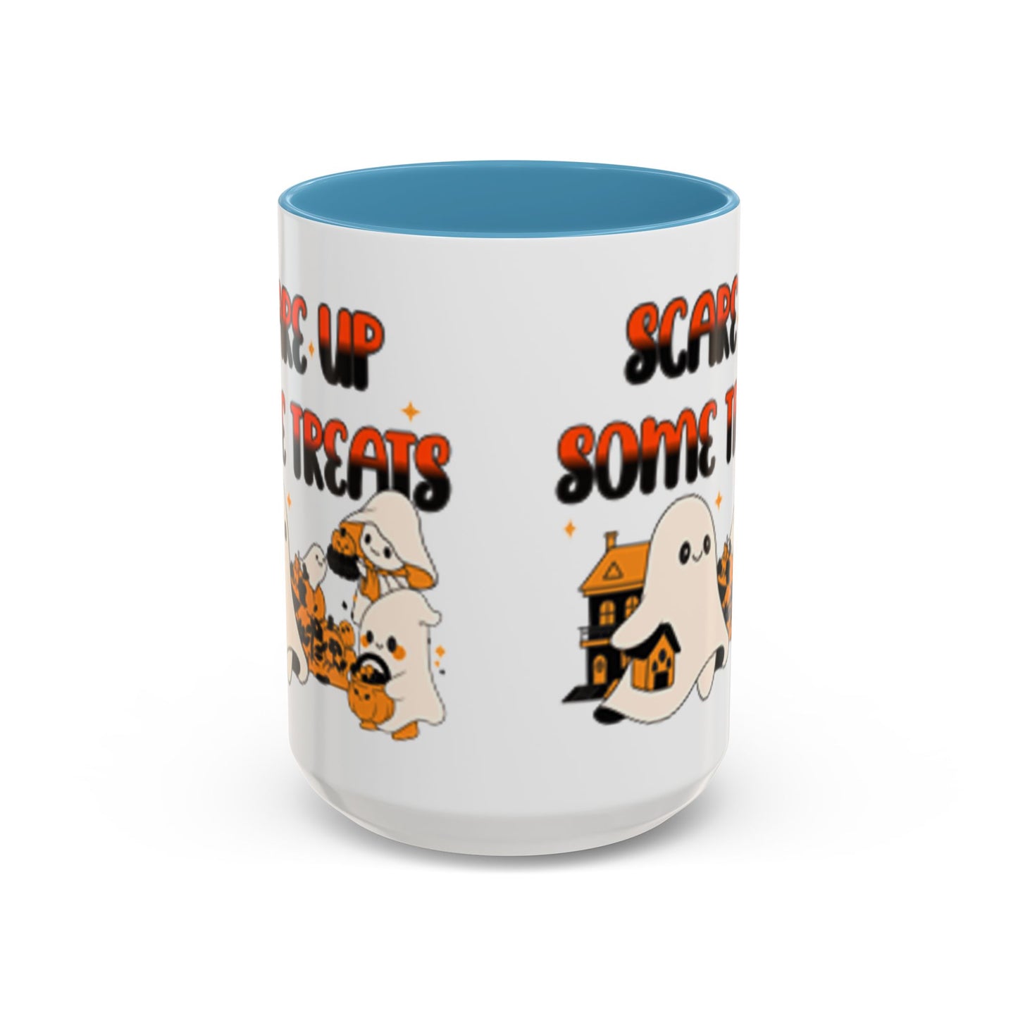 Halloween Ghost Treats Mug, Scare Up Some Treats Coffee Cup, Spooky Gift for Haunted House Lovers, Fall Decor, Fun Halloween Kitchenware