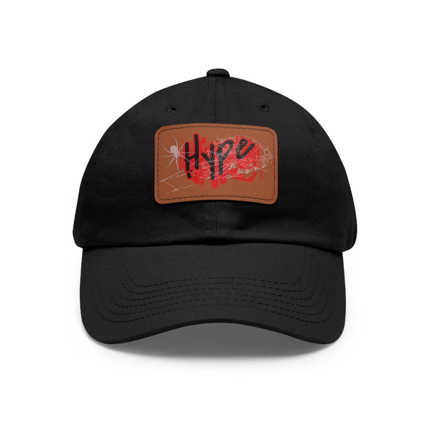 Hype Dad Hat with Leather Patch, Trendy Cap, Casual Wear, Gift for Him, Street Style Accessory, Summer Fashion