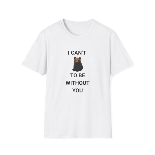 Bear Themed Unisex Softstyle T-Shirt, Gift for Animal Lovers, Cute Graphic Tee, Casual Wear, Birthday or Friendship Gift