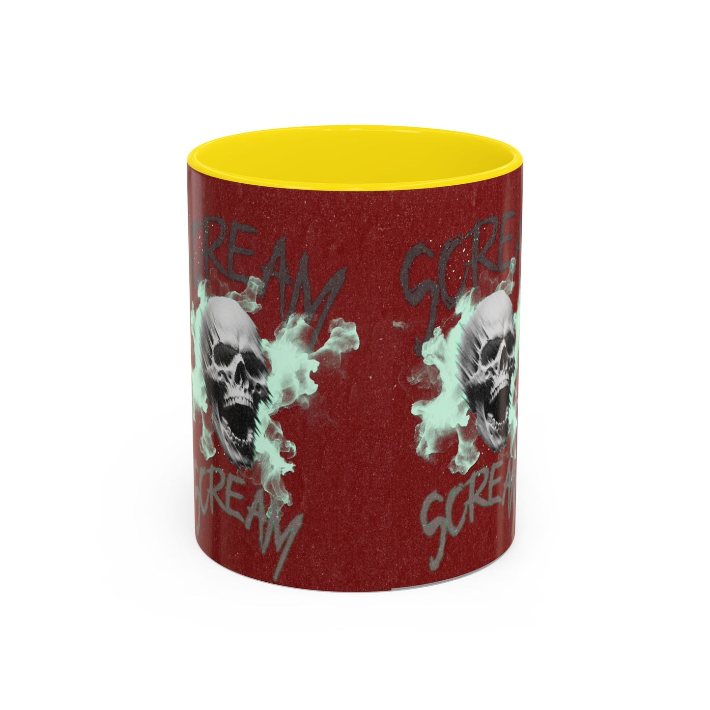 Gothic Skull Accent Coffee Mug - Unique Drinkware for Halloween, Gift for Coffee Lovers, Skull Decor, Perfect for Horror Fans, 11oz & 15oz