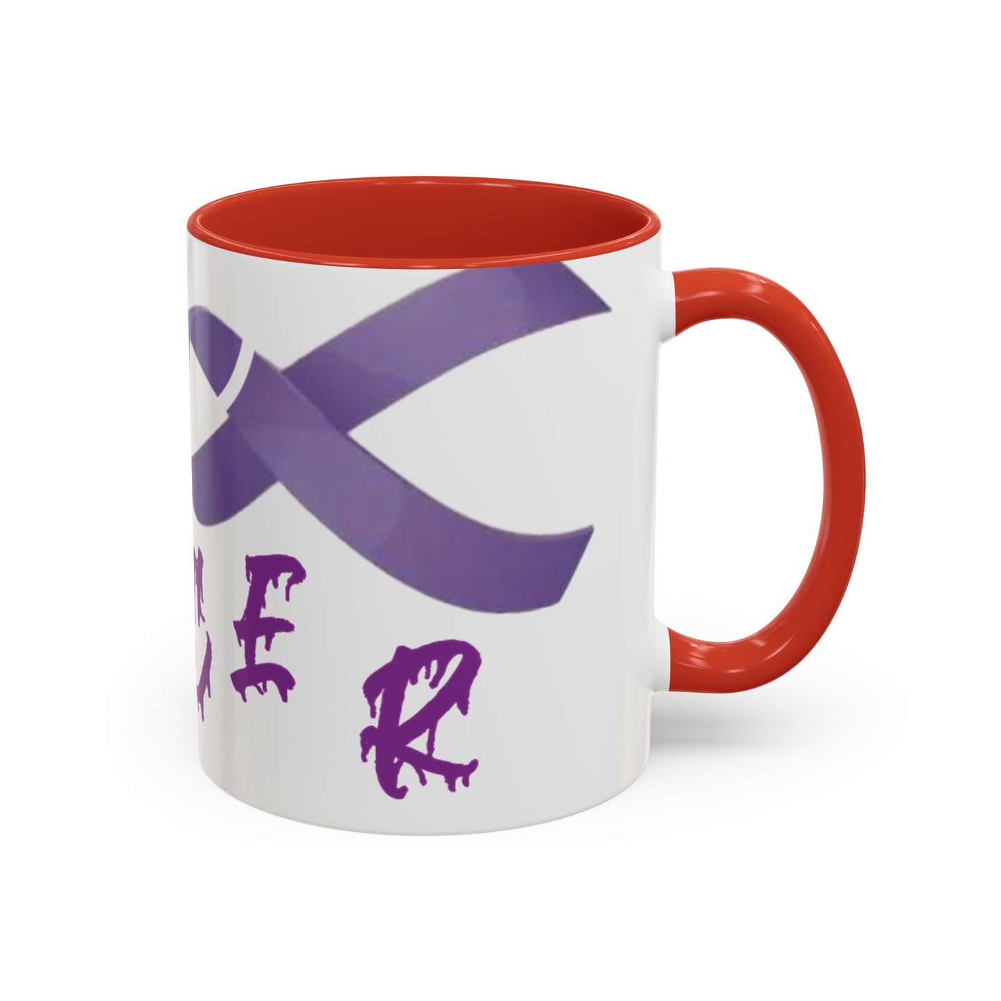 Purple Ribbon Coffee Mug - Cancer Awareness, Inspirational Gift, Sip & Support, Encouragement, Fight Back Tea Cup