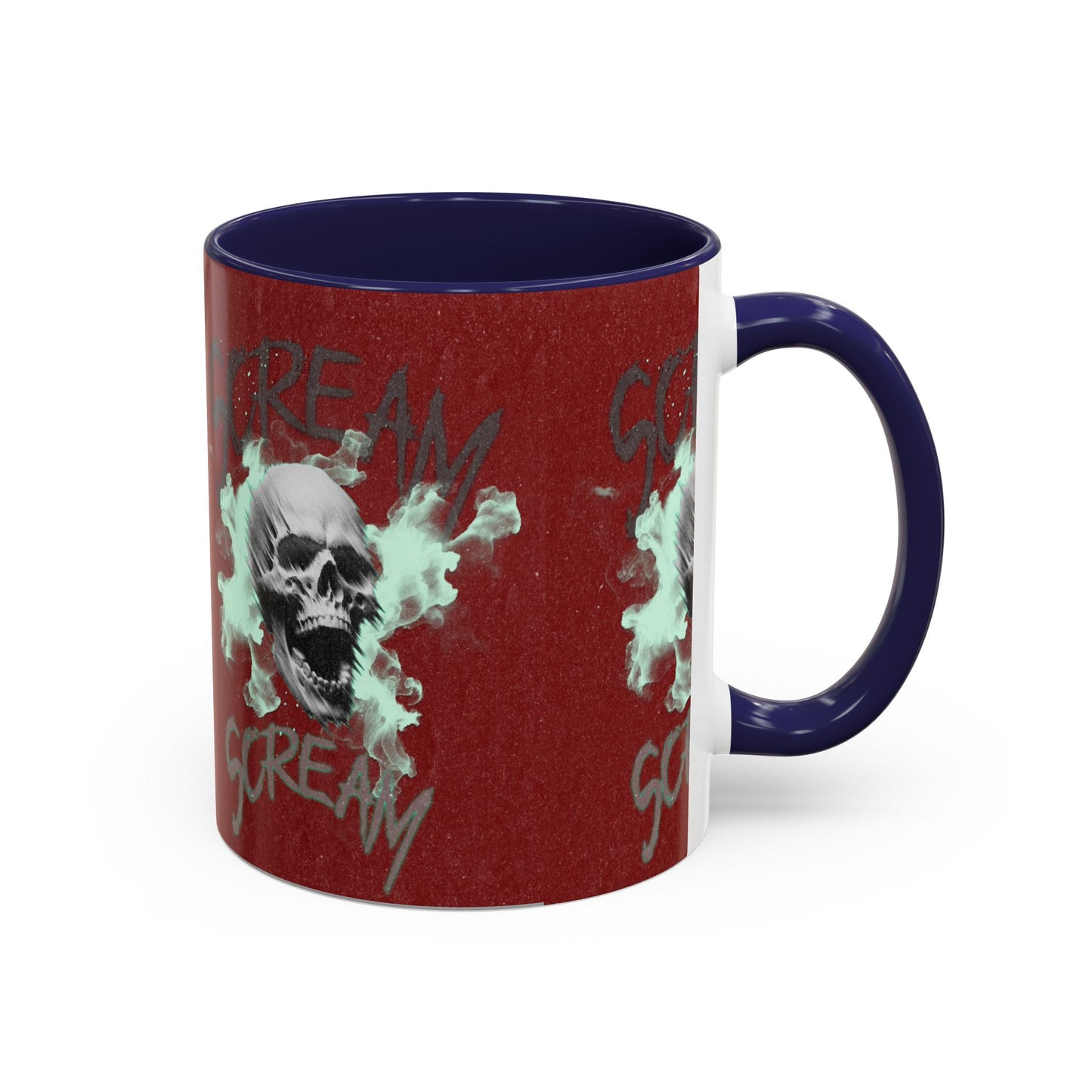 Gothic Skull Accent Coffee Mug - Unique Drinkware for Halloween, Gift for Coffee Lovers, Skull Decor, Perfect for Horror Fans, 11oz & 15oz