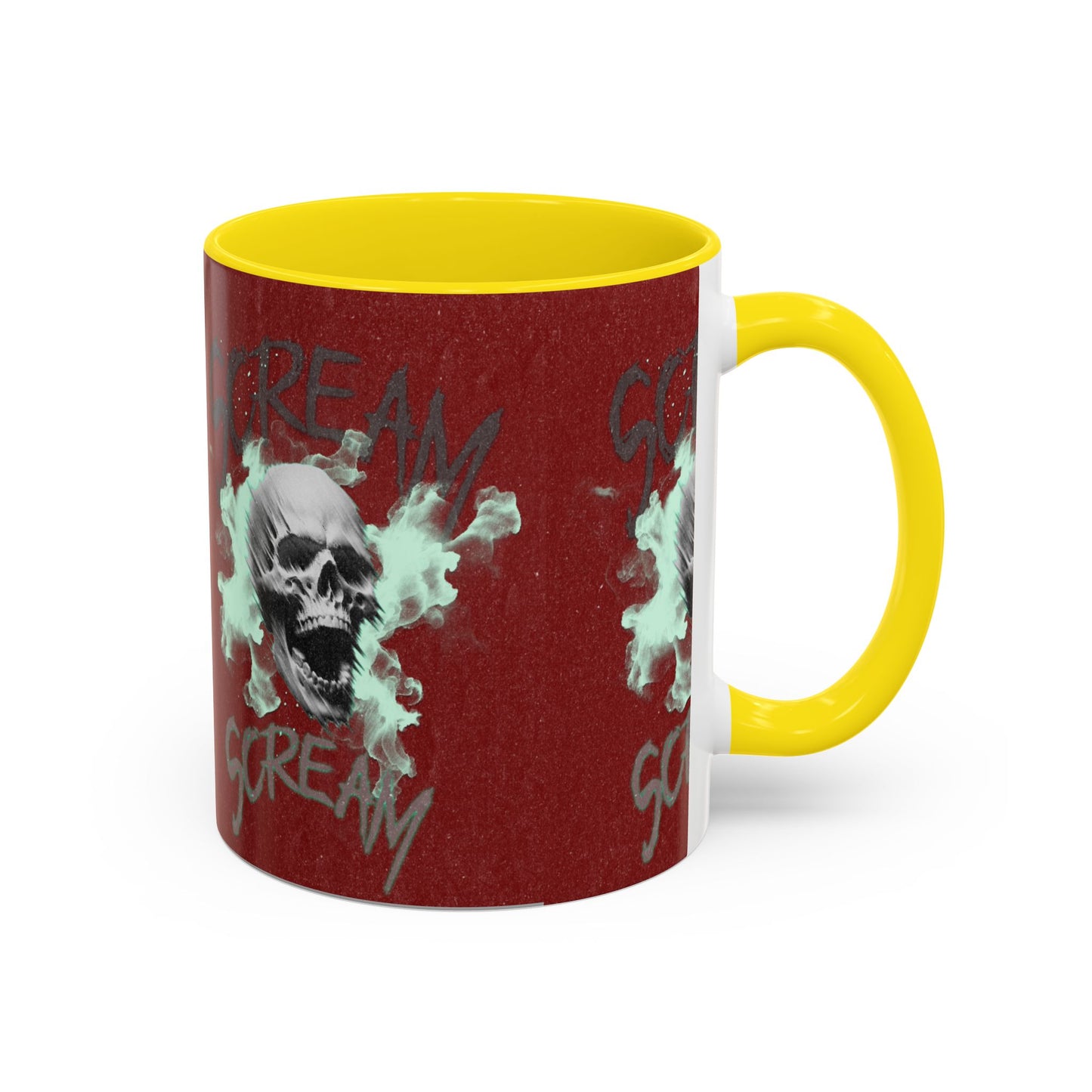 Gothic Skull Accent Coffee Mug - Unique Drinkware for Halloween, Gift for Coffee Lovers, Skull Decor, Perfect for Horror Fans, 11oz & 15oz