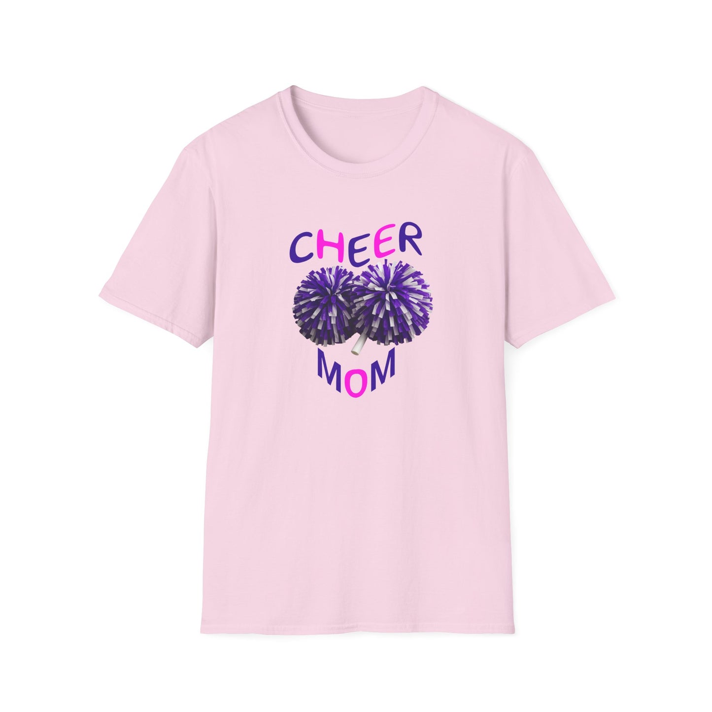 Cheer Mom Unisex Softstyle T-Shirt | Cheerleading Gift, Sportswear, Team Spirit Shirt, Mom Apparel, Fan Merchandise