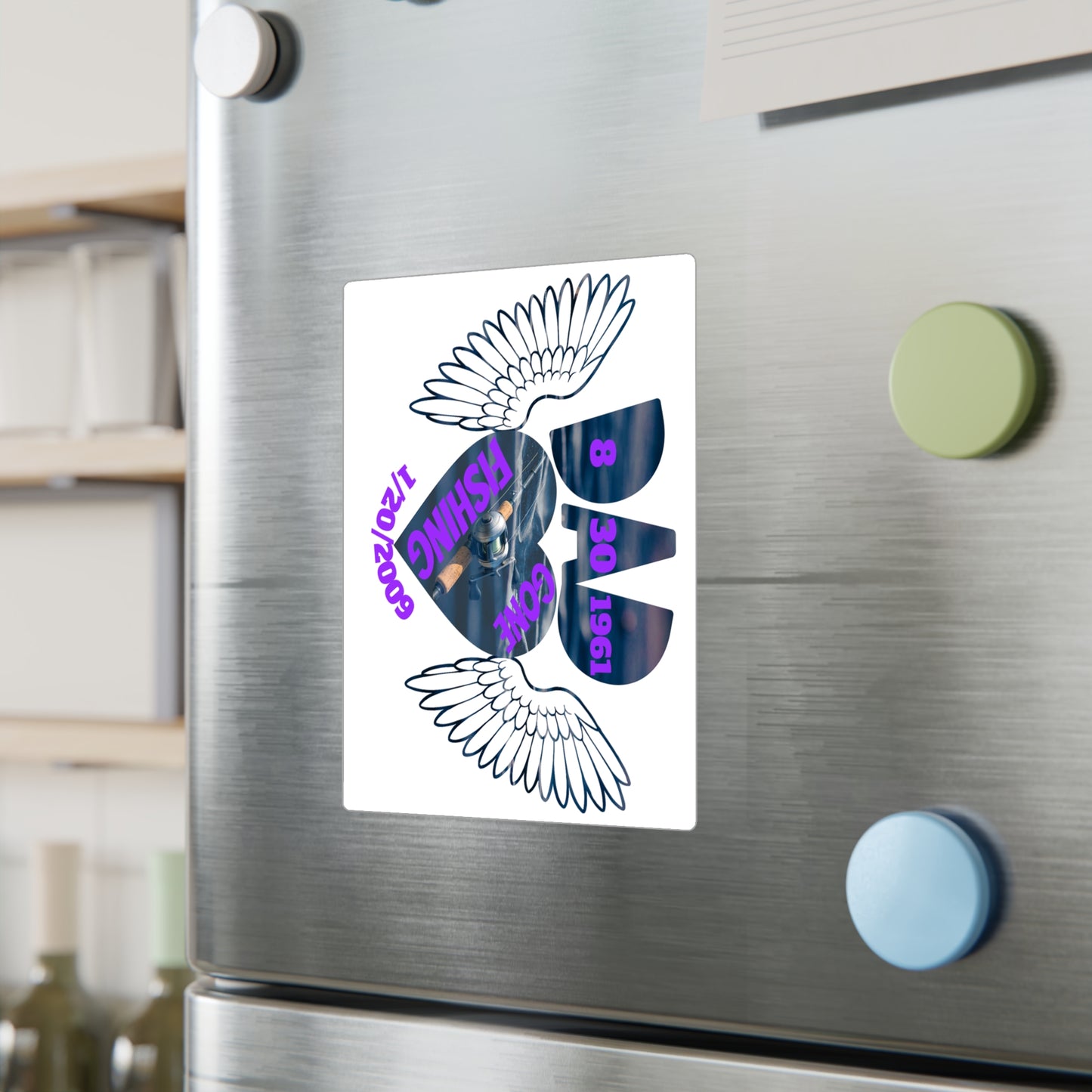 Fishing Kiss-Cut Vinyl Decals | Unique Car Stickers, Wall Art