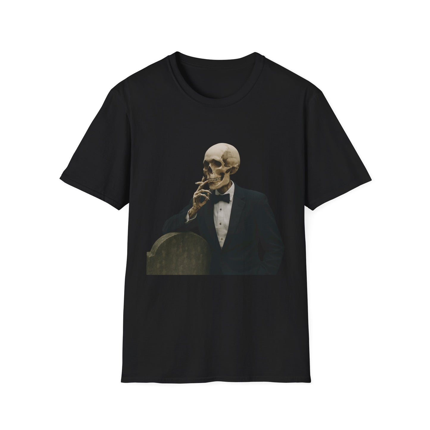 Stylish Skeleton T-Shirt, Unisex Graphic Tee, Vintage Vibe Shirt, Unique Halloween Outfit, Everyday Casual Wear, Gift for Skelly Lovers