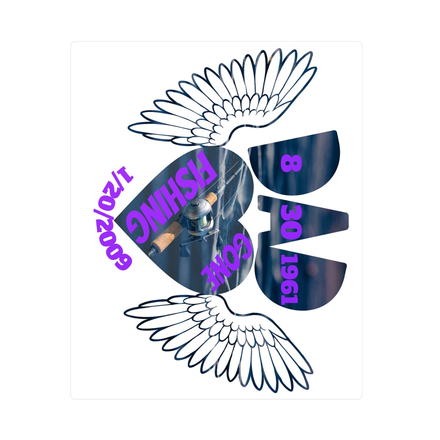 Fishing Kiss-Cut Vinyl Decals | Unique Car Stickers, Wall Art