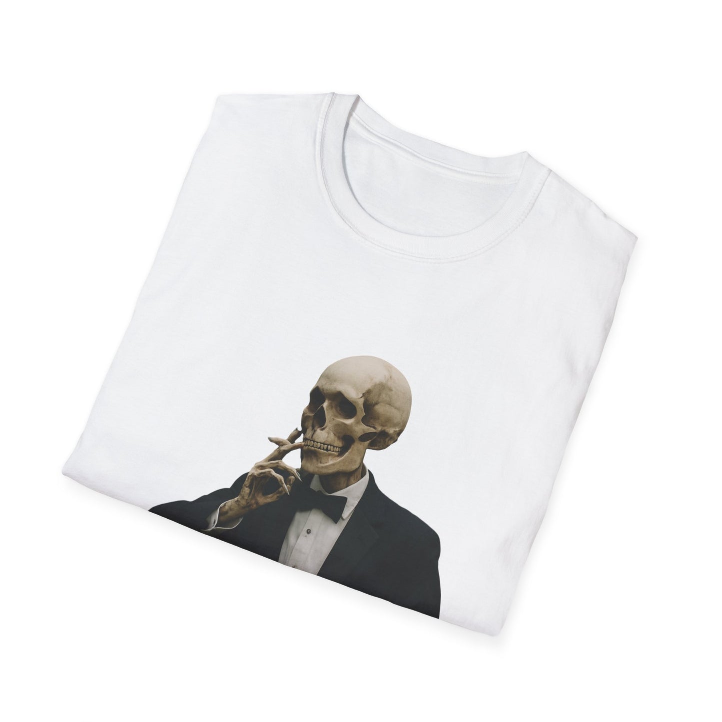 Stylish Skeleton T-Shirt, Unisex Graphic Tee, Vintage Vibe Shirt, Unique Halloween Outfit, Everyday Casual Wear, Gift for Skelly Lovers