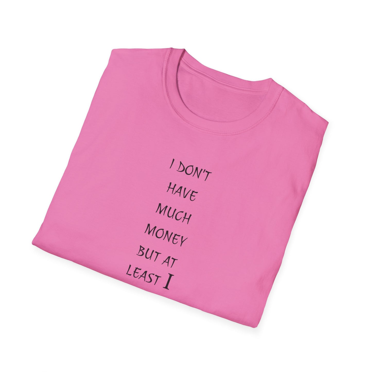 Unisex Softstyle T-Shirt: 'I Don't Have Much Money But At Least I'm Good Looking' - Funny Gift, Trendy Apparel, Humor Tee, Casual [...]