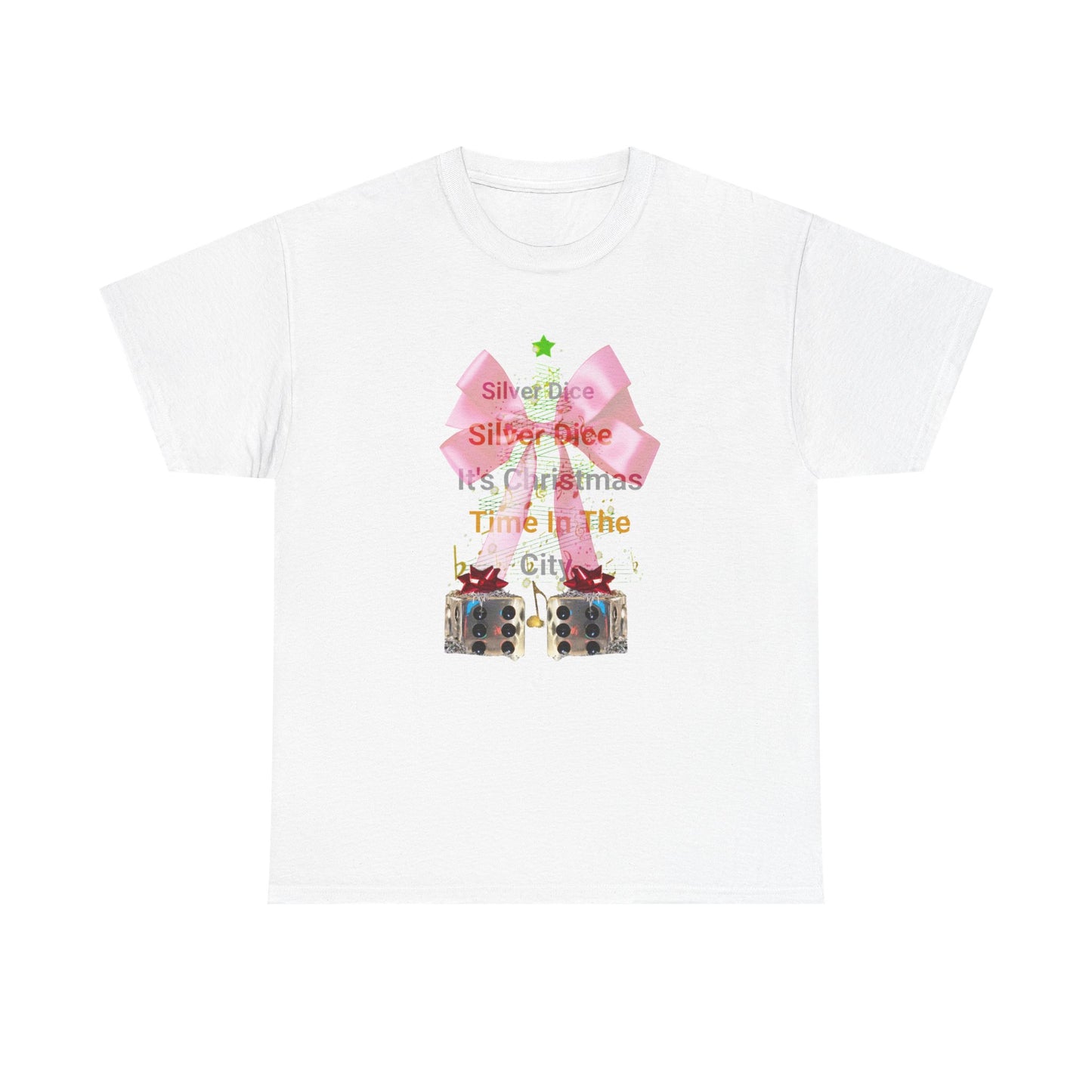 Holiday Dice Gift T-Shirt — 'Silent Night, Silent Dice' Cute Christmas Gaming Tee