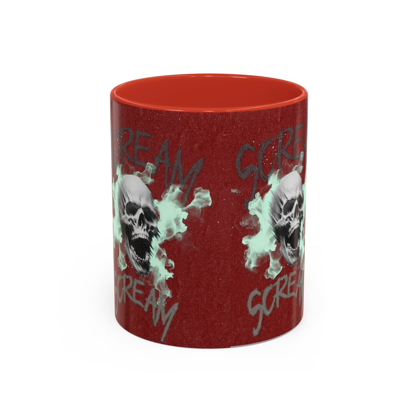 Gothic Skull Accent Coffee Mug - Unique Drinkware for Halloween, Gift for Coffee Lovers, Skull Decor, Perfect for Horror Fans, 11oz & 15oz