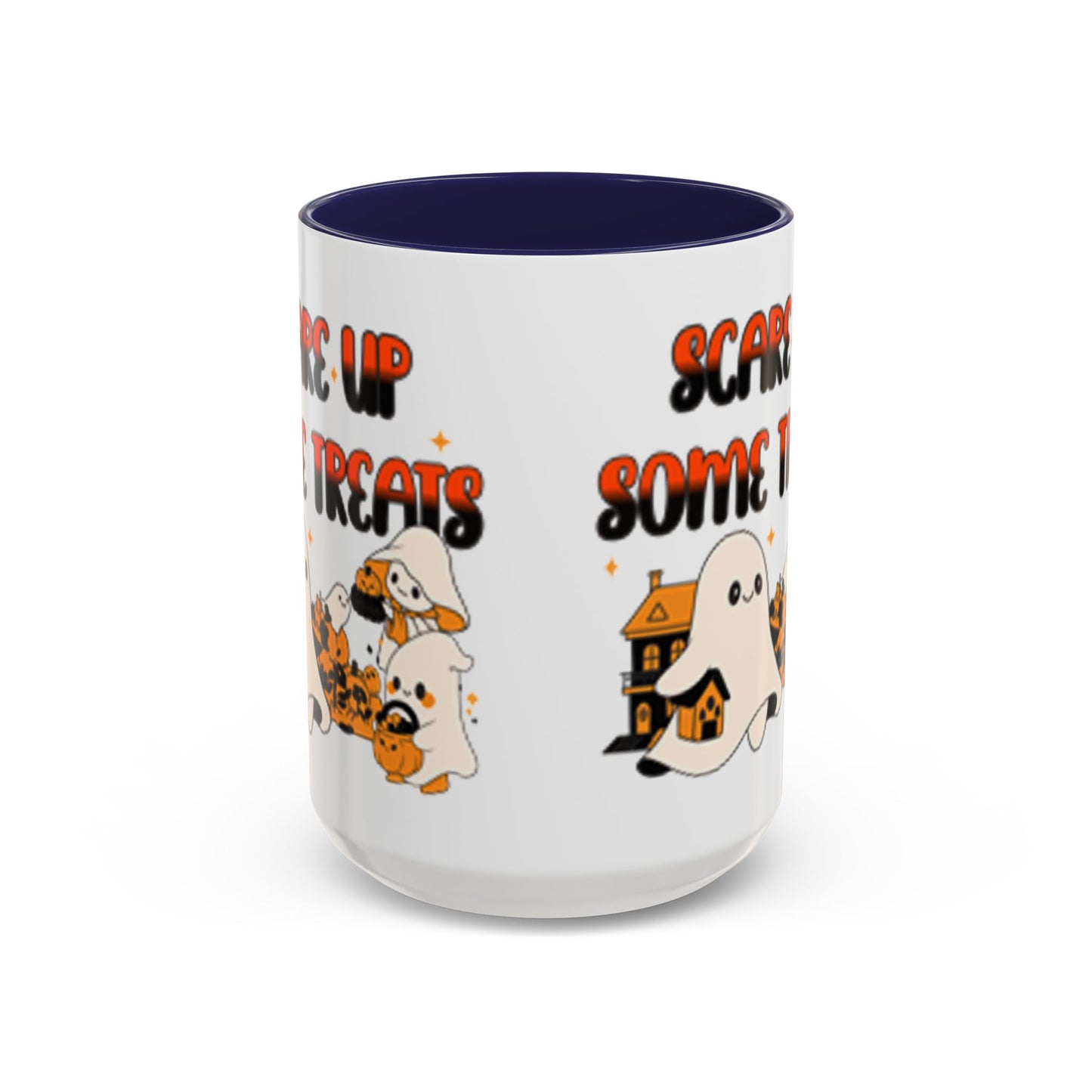 Halloween Ghost Treats Mug, Scare Up Some Treats Coffee Cup, Spooky Gift for Haunted House Lovers, Fall Decor, Fun Halloween Kitchenware