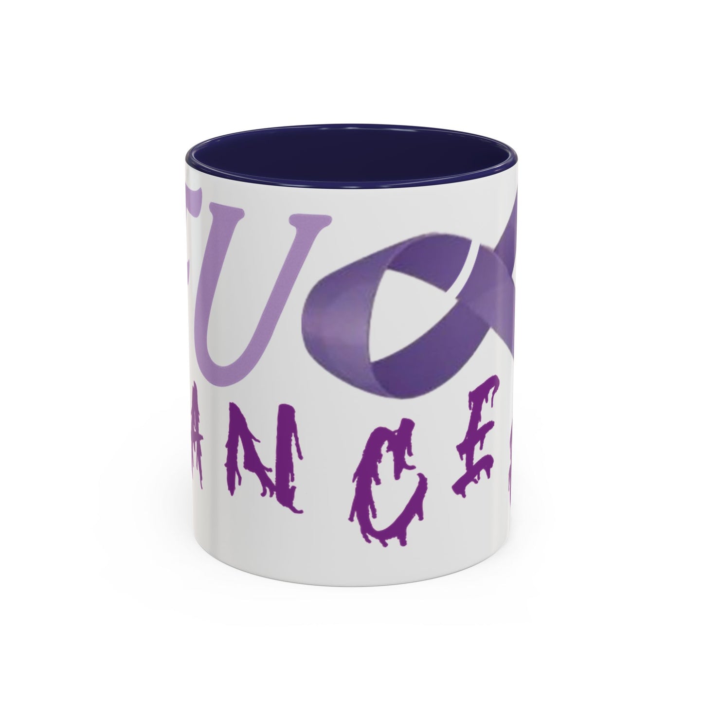 Purple Ribbon Coffee Mug - Cancer Awareness, Inspirational Gift, Sip & Support, Encouragement, Fight Back Tea Cup