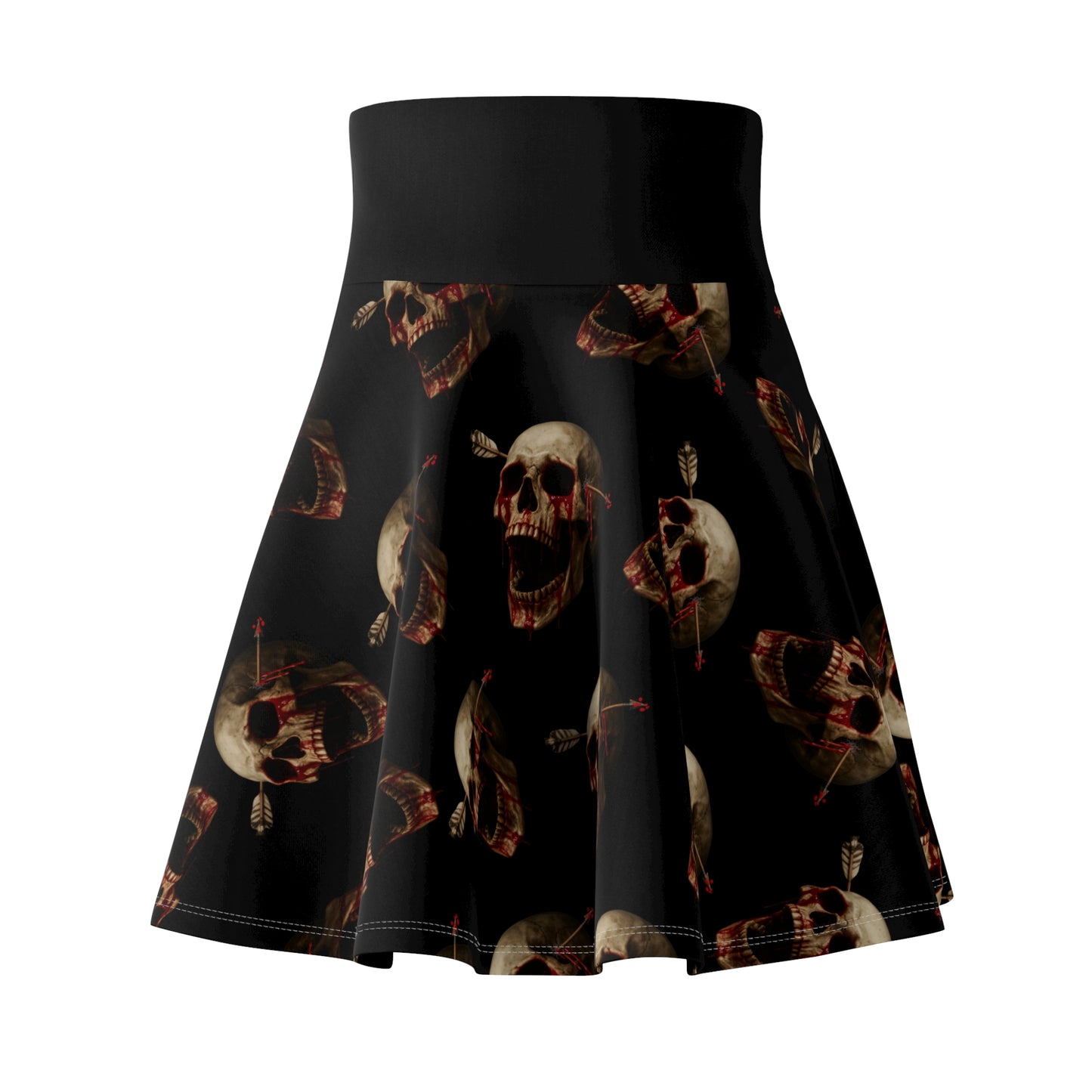 Gothic Skater Skirt, Edgy Fashion, Halloween Outfit, Alternative Style, Punk Skirt, Festival Wear