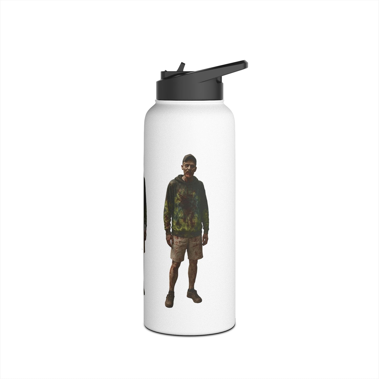 Zombie Tumbler, Stainless Steel Water Bottle with Standard Lid, Double-Walled Insulated Mug for Horror Fans, Alternative Thermos Cup,