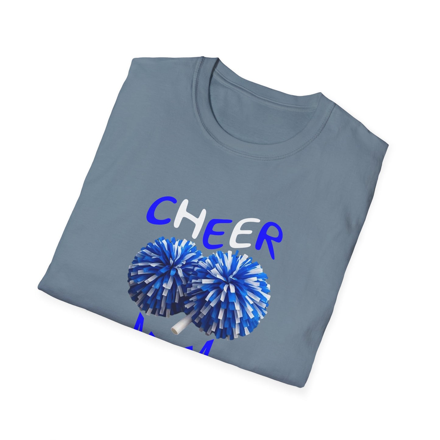 Cheer Mom Unisex Softstyle T-Shirt, Gift for Sports Moms, Cheerleading Apparel, Casual Wear, Supporter T-Shirt