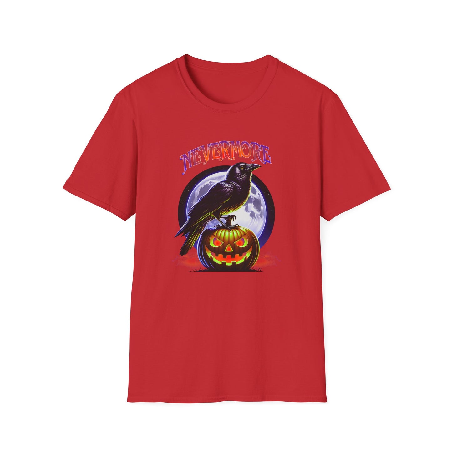 Halloween Nevermore T-Shirt, Spooky Apparel, Unisex Graphic Tee, Gift for Halloween Lovers, Vintage Raven Design