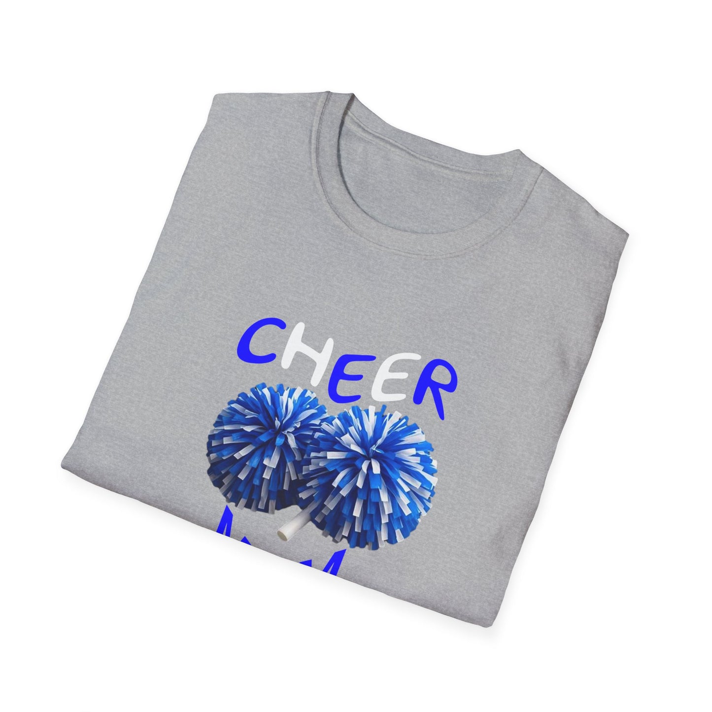 Cheer Mom Unisex Softstyle T-Shirt, Gift for Sports Moms, Cheerleading Apparel, Casual Wear, Supporter T-Shirt