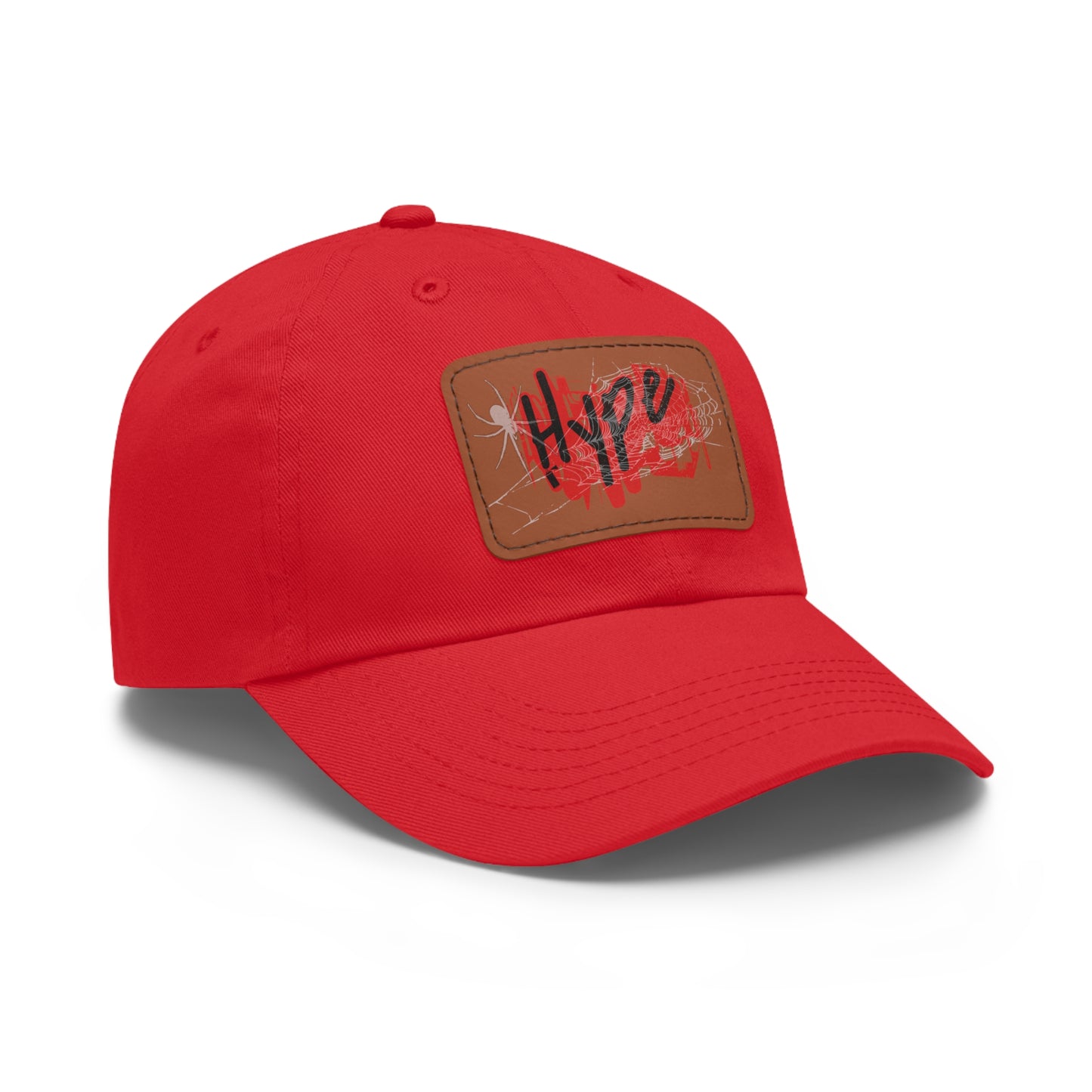 Hype Dad Hat with Leather Patch, Trendy Cap, Casual Wear, Gift for Him, Street Style Accessory, Summer Fashion