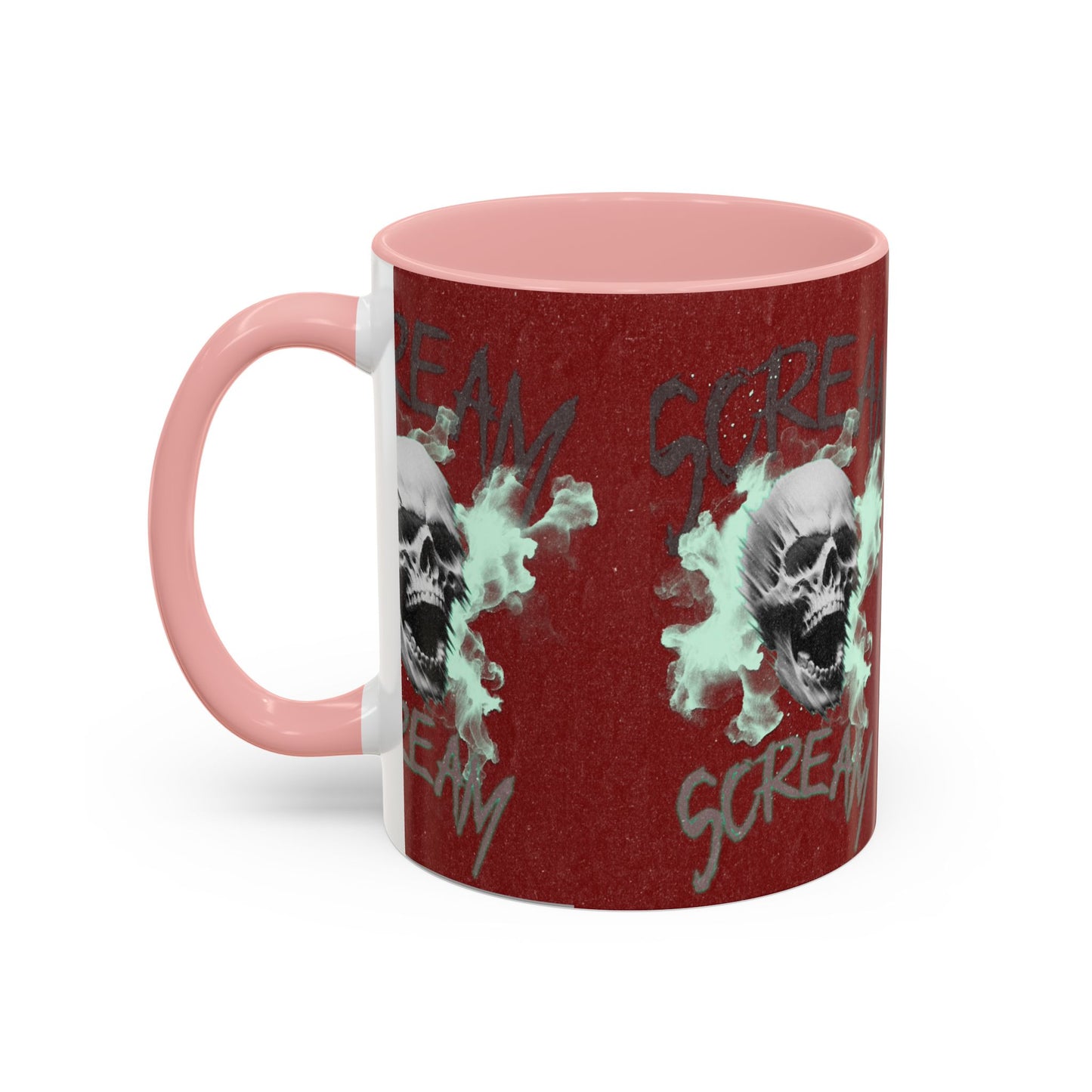 Gothic Skull Accent Coffee Mug - Unique Drinkware for Halloween, Gift for Coffee Lovers, Skull Decor, Perfect for Horror Fans, 11oz & 15oz
