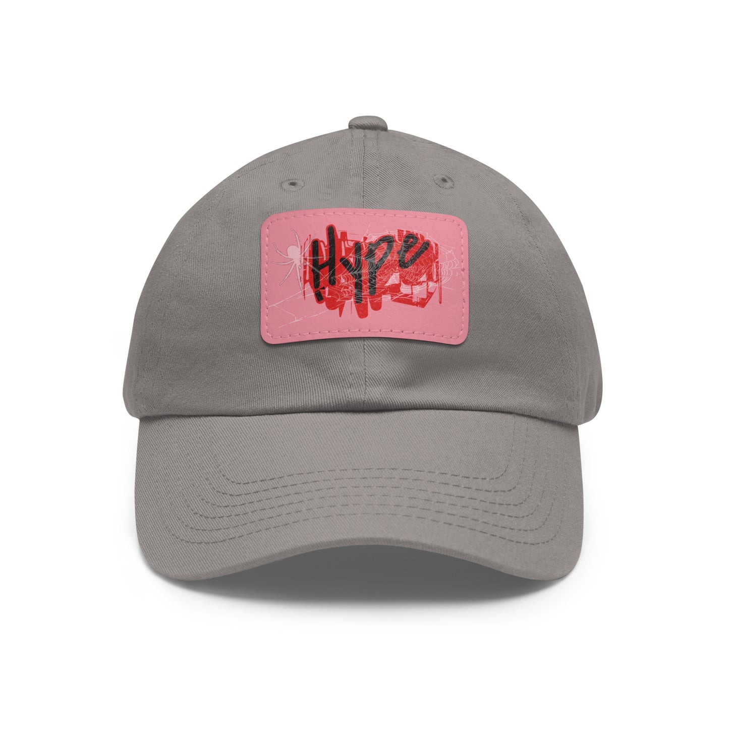 Hype Dad Hat with Leather Patch, Trendy Cap, Casual Wear, Gift for Him, Street Style Accessory, Summer Fashion