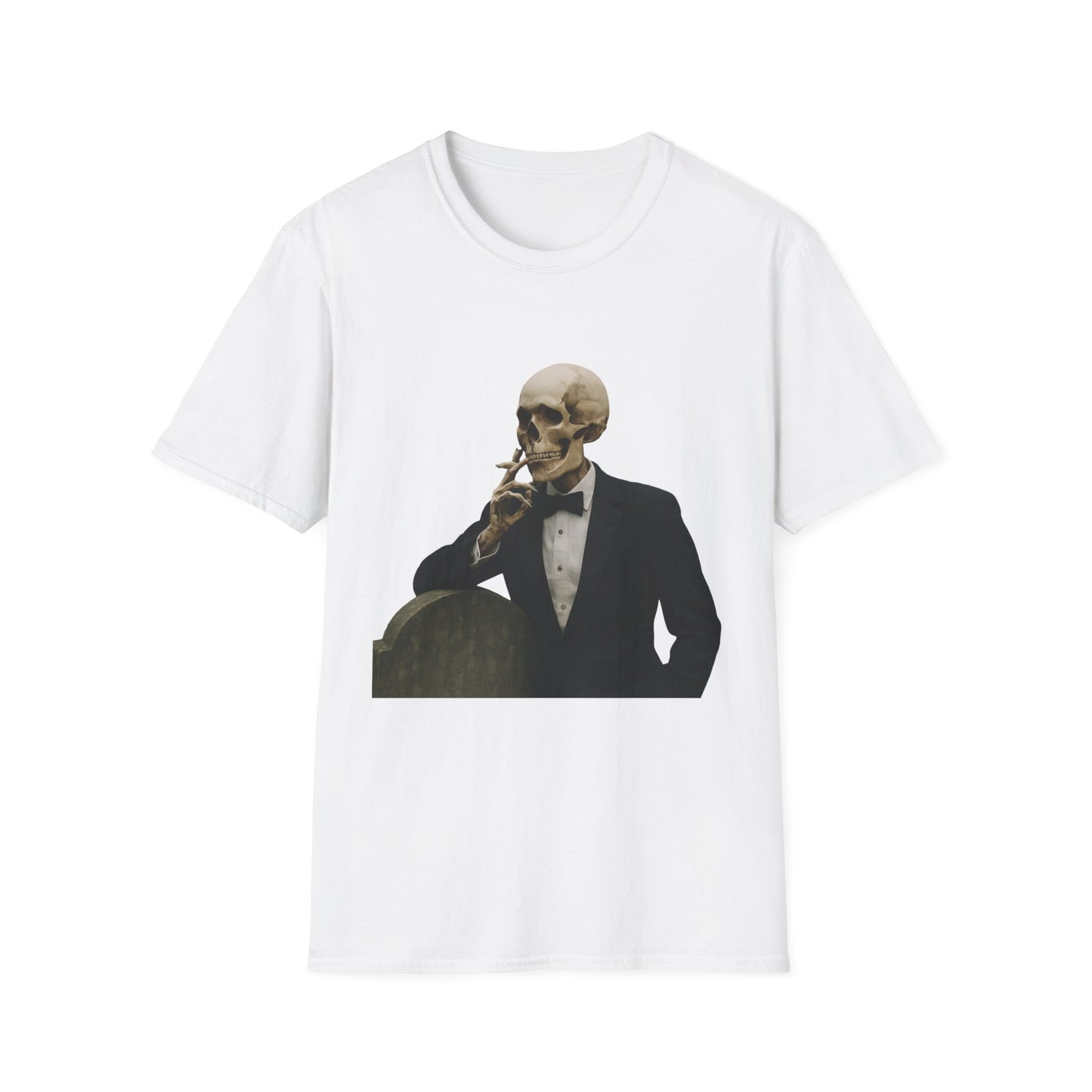 Stylish Skeleton T-Shirt, Unisex Graphic Tee, Vintage Vibe Shirt, Unique Halloween Outfit, Everyday Casual Wear, Gift for Skelly Lovers