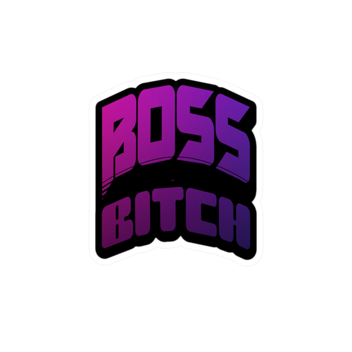 Bold Boss Bitch Kiss-Cut Vinyl Decal, Empowering Sticker for Laptops, Mugs, Notebooks, Car Decoration, Gift for Strong Women