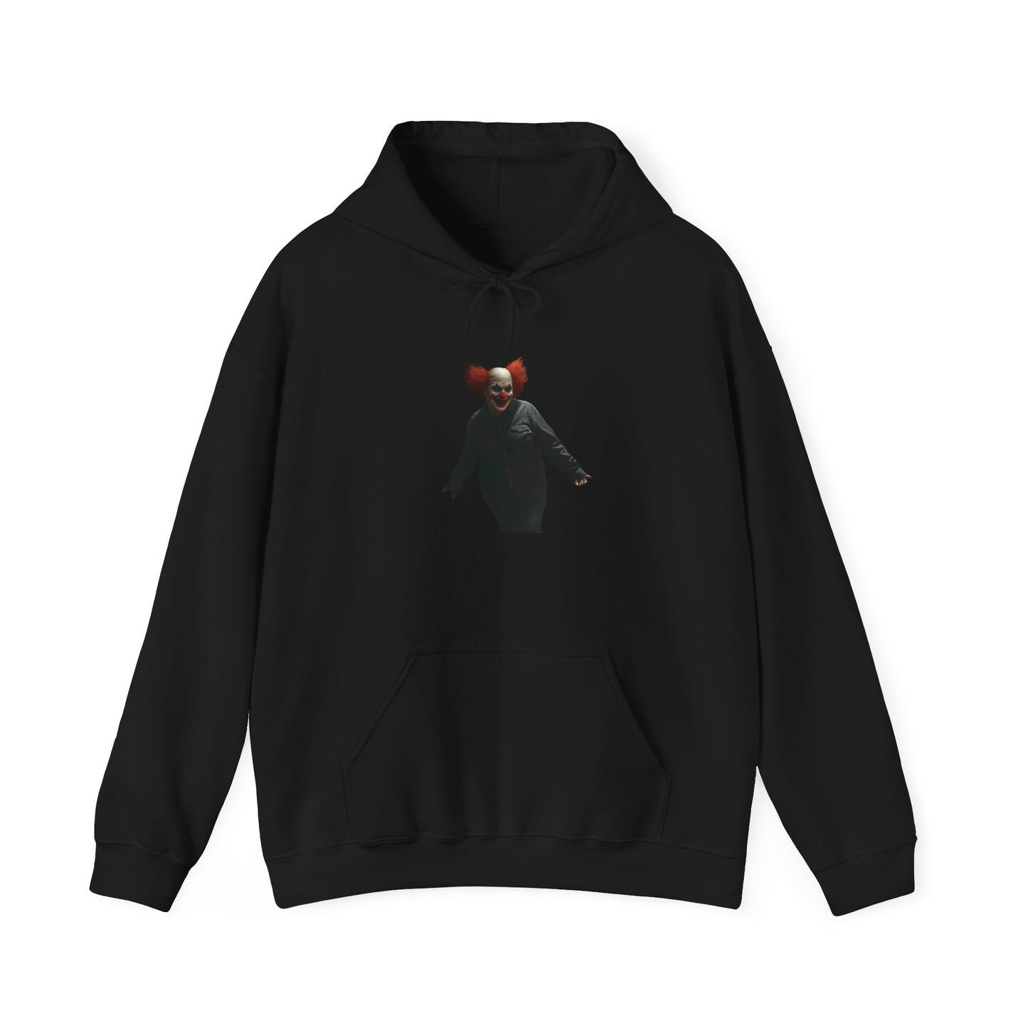 Clown Hooded Sweatshirt, Unisex Horror Hoodie, Cozy Movie-Themed Apparel, Gift for Halloween Lovers, Spooky Costume