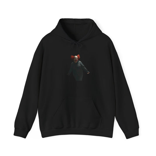 Clown Hooded Sweatshirt, Unisex Horror Hoodie, Cozy Movie-Themed Apparel, Gift for Halloween Lovers, Spooky Costume