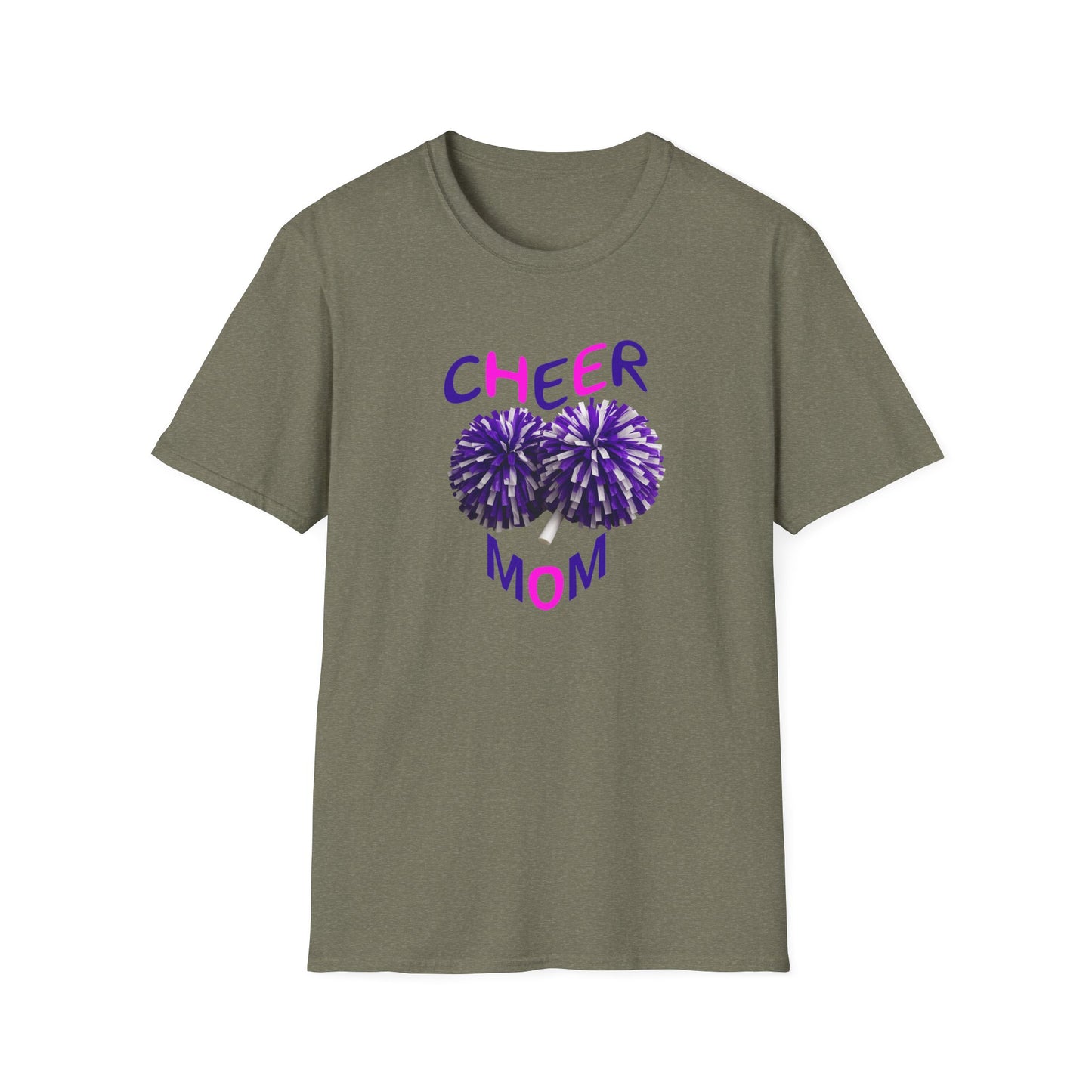 Cheer Mom Unisex Softstyle T-Shirt | Cheerleading Gift, Sportswear, Team Spirit Shirt, Mom Apparel, Fan Merchandise