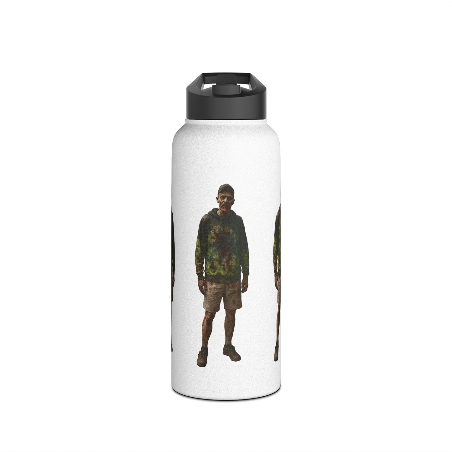 Zombie Tumbler, Stainless Steel Water Bottle with Standard Lid, Double-Walled Insulated Mug for Horror Fans, Alternative Thermos Cup,