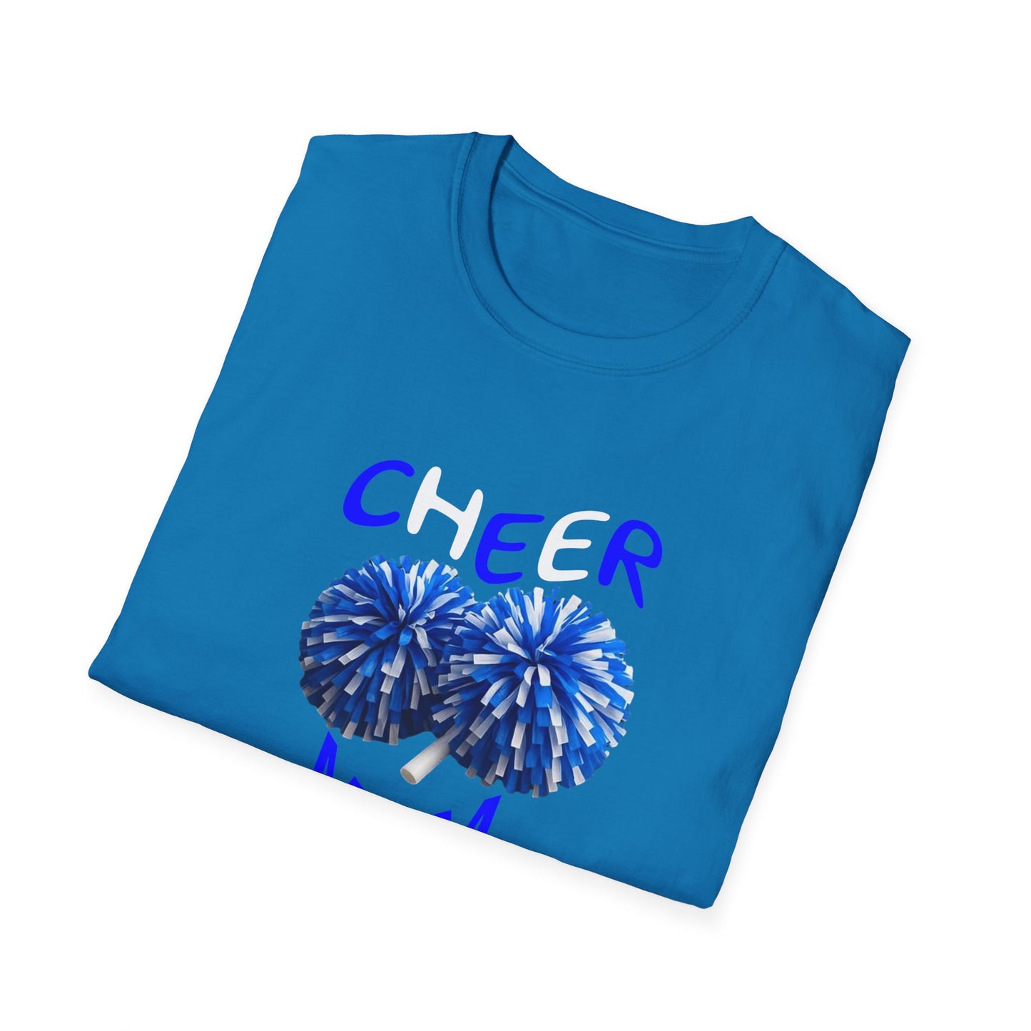 Cheer Mom Unisex Softstyle T-Shirt, Gift for Sports Moms, Cheerleading Apparel, Casual Wear, Supporter T-Shirt