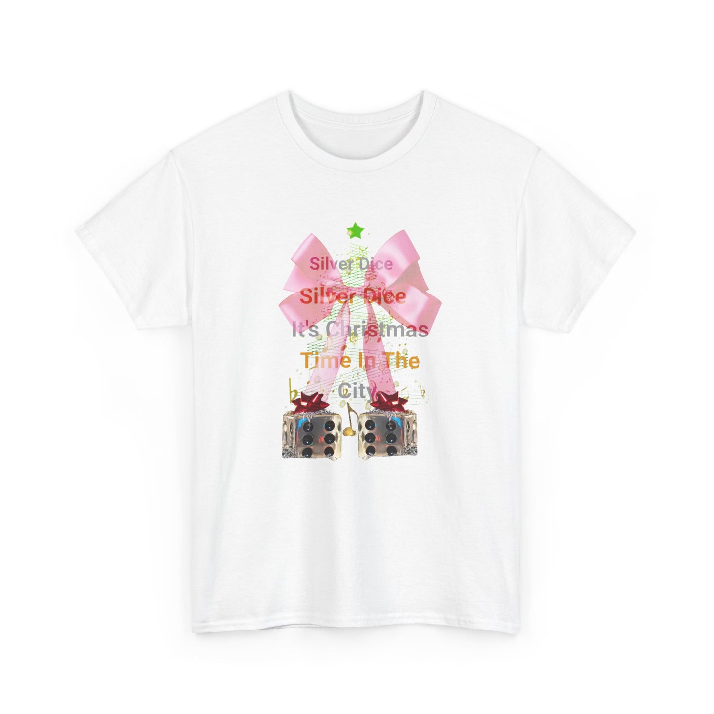 Holiday Dice Gift T-Shirt — 'Silent Night, Silent Dice' Cute Christmas Gaming Tee