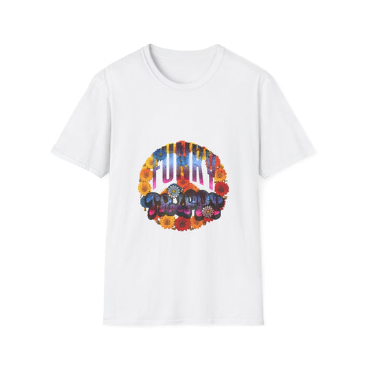 Floral Graphic Unisex Softstyle T-Shirt, Vintage Vibes, Perfect for Festivals, Gift for Friends, Casual Wear, Summer Style