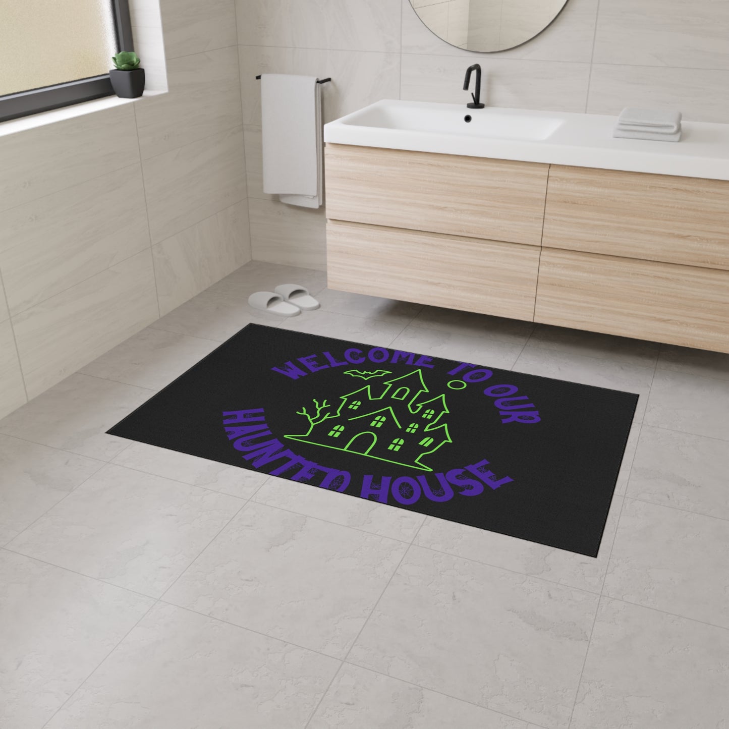 Spooky Halloween Floor Mat, Welcome to Our Haunted House Entryway Rug, Holiday Decor, Seasonal Home Decoration, Halloween Gift Idea, [...]