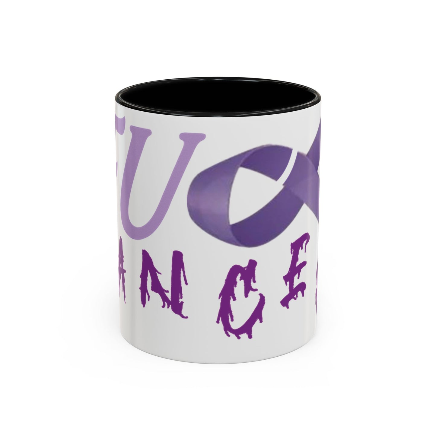 Purple Ribbon Coffee Mug - Cancer Awareness, Inspirational Gift, Sip & Support, Encouragement, Fight Back Tea Cup