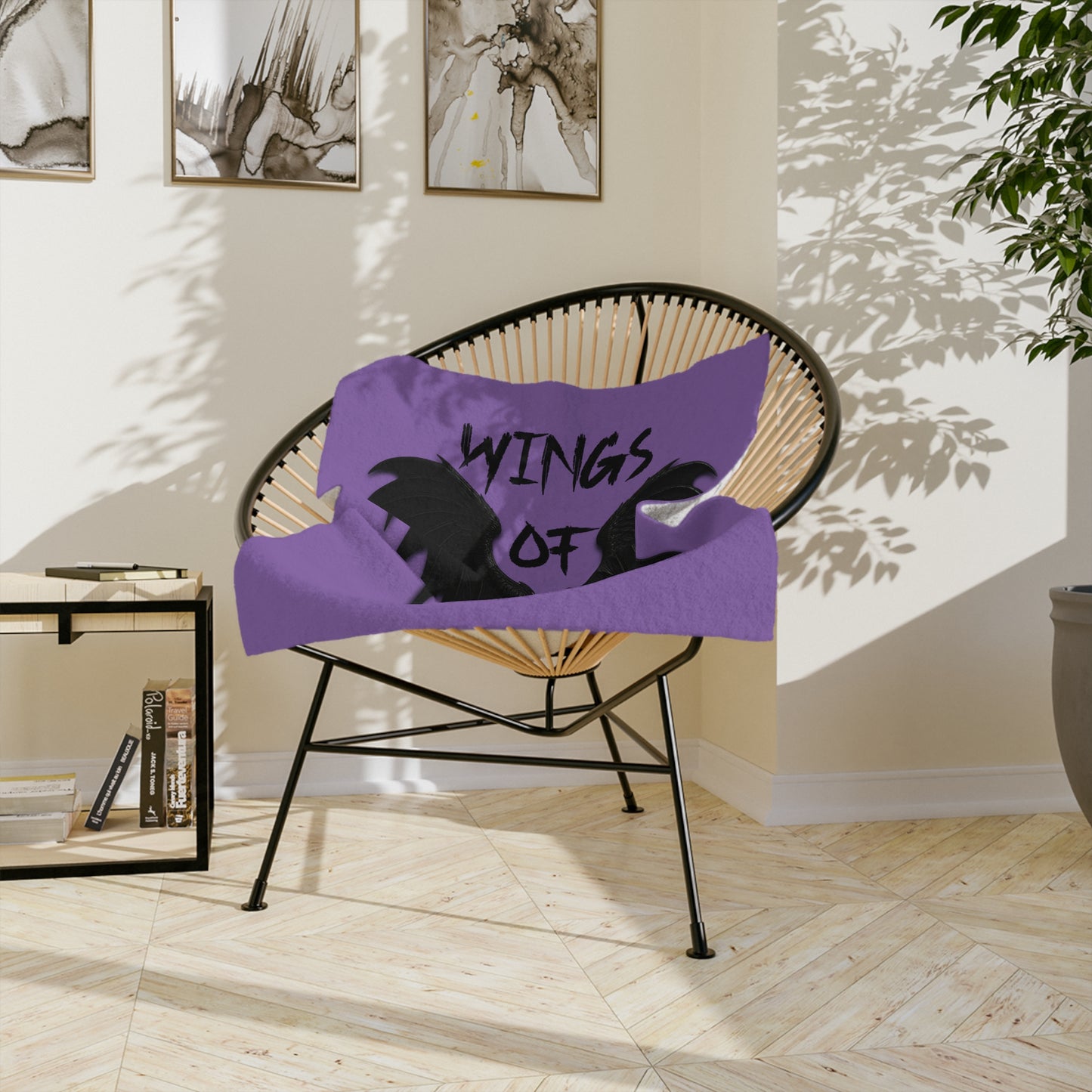 Demon Wings Blanket | Cozy Velveteen Microfiber Throw for Horror Lovers, Perfect for Halloween, Home Decor, Gift Idea, Soft Plush Blanket