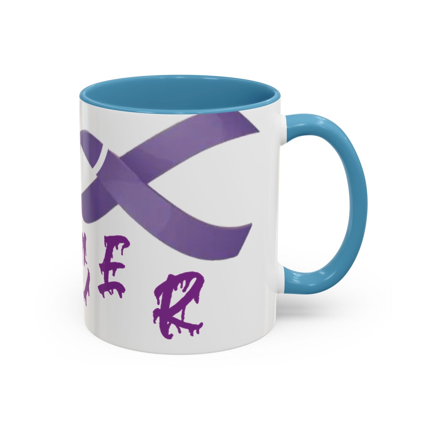 Purple Ribbon Coffee Mug - Cancer Awareness, Inspirational Gift, Sip & Support, Encouragement, Fight Back Tea Cup