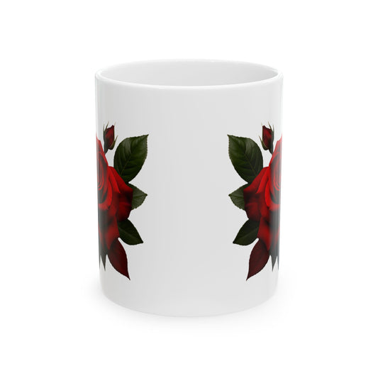 Elegant Rose Ceramic Mug - Perfect Gift for Birthdays, Anniversaries, Mother's Day, Tea Lovers, Coffee Enthusiasts