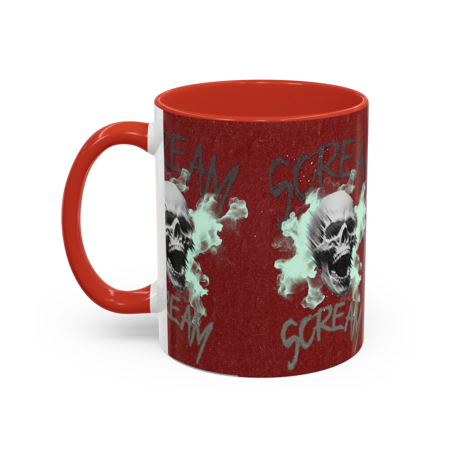 Gothic Skull Accent Coffee Mug - Unique Drinkware for Halloween, Gift for Coffee Lovers, Skull Decor, Perfect for Horror Fans, 11oz & 15oz