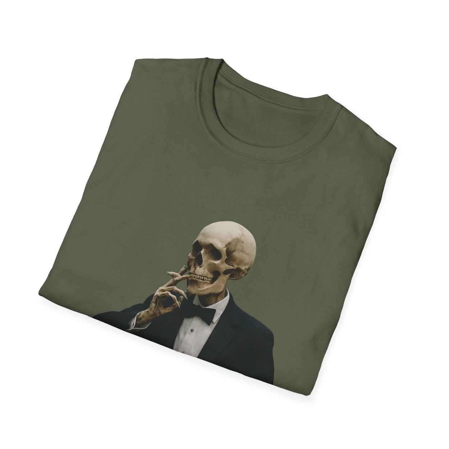 Stylish Skeleton T-Shirt, Unisex Graphic Tee, Vintage Vibe Shirt, Unique Halloween Outfit, Everyday Casual Wear, Gift for Skelly Lovers