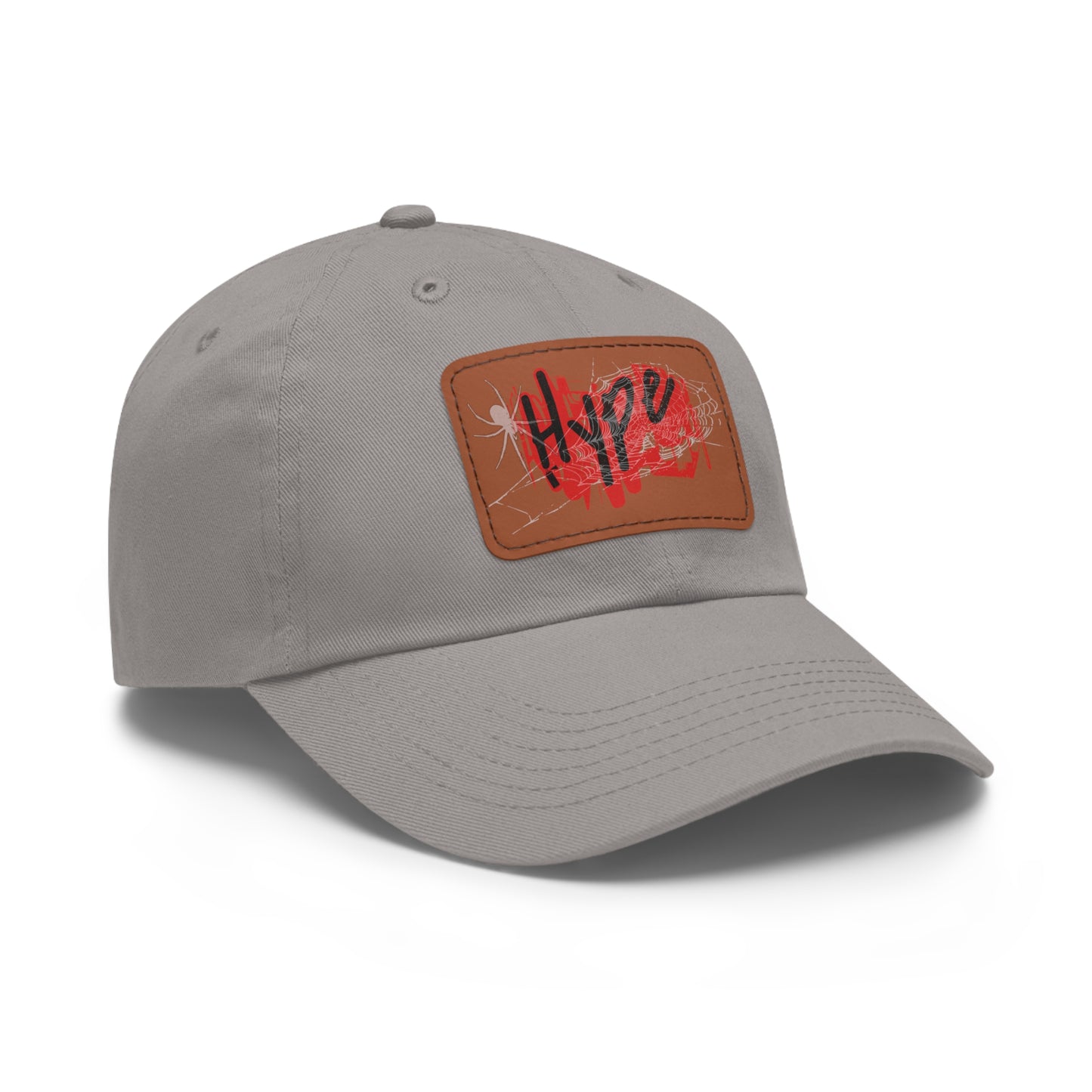 Hype Dad Hat with Leather Patch, Trendy Cap, Casual Wear, Gift for Him, Street Style Accessory, Summer Fashion