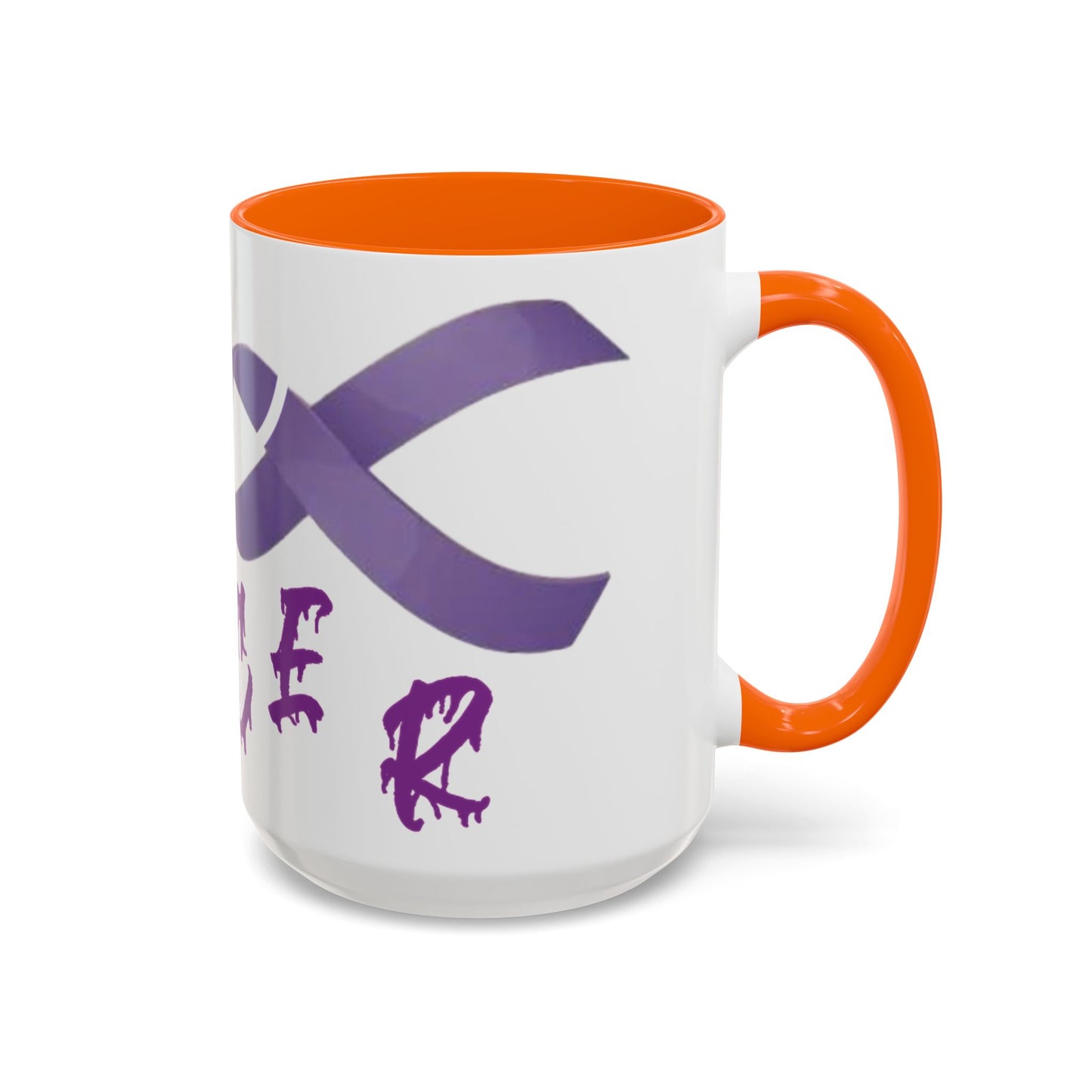 Purple Ribbon Coffee Mug - Cancer Awareness, Inspirational Gift, Sip & Support, Encouragement, Fight Back Tea Cup