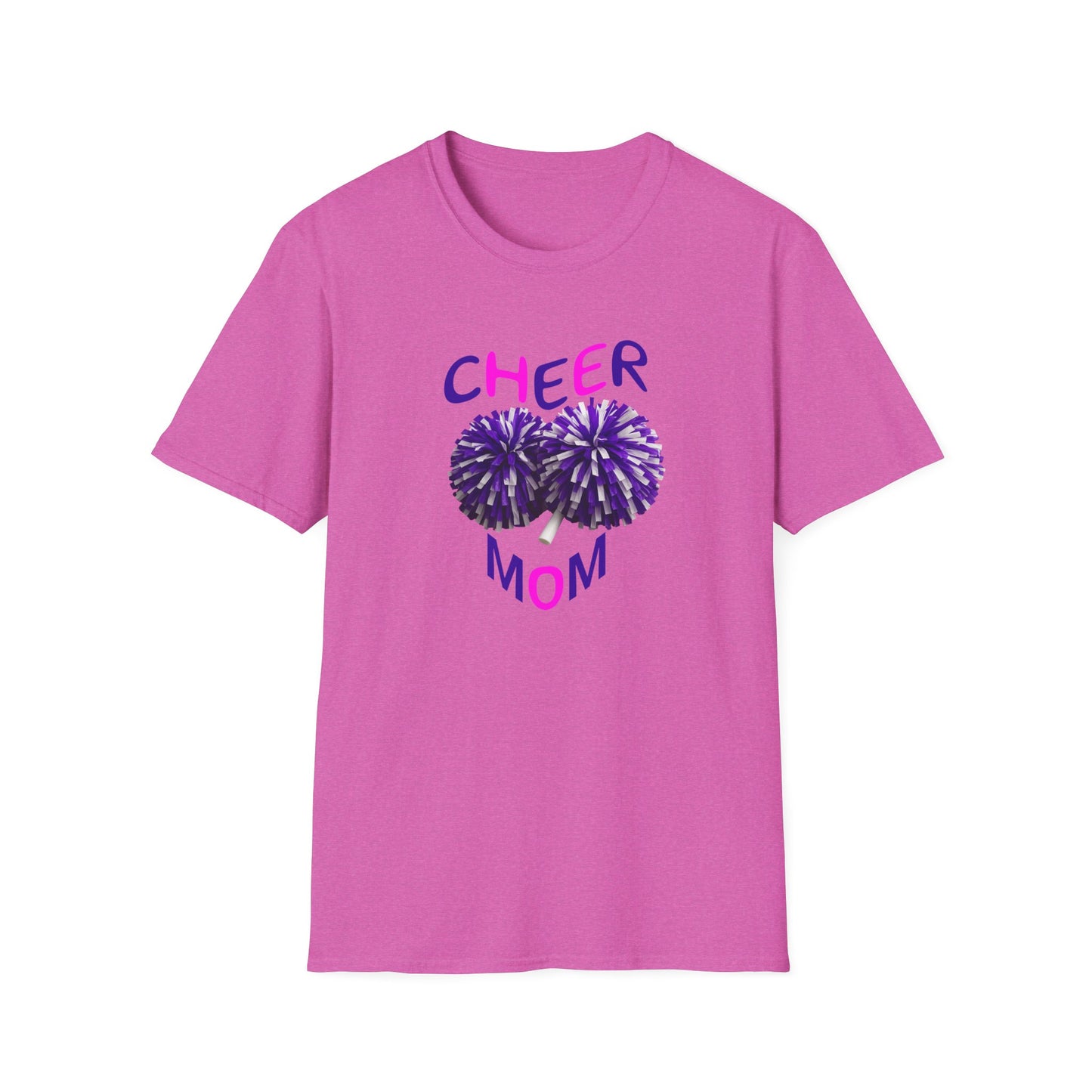 Cheer Mom Unisex Softstyle T-Shirt | Cheerleading Gift, Sportswear, Team Spirit Shirt, Mom Apparel, Fan Merchandise