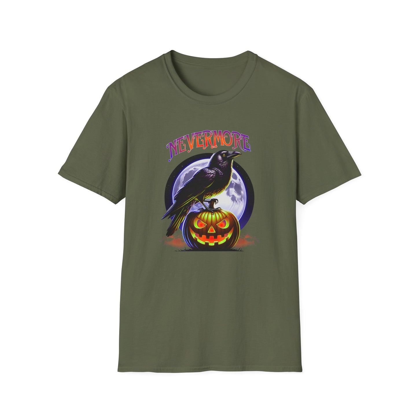 Halloween Nevermore T-Shirt, Spooky Apparel, Unisex Graphic Tee, Gift for Halloween Lovers, Vintage Raven Design