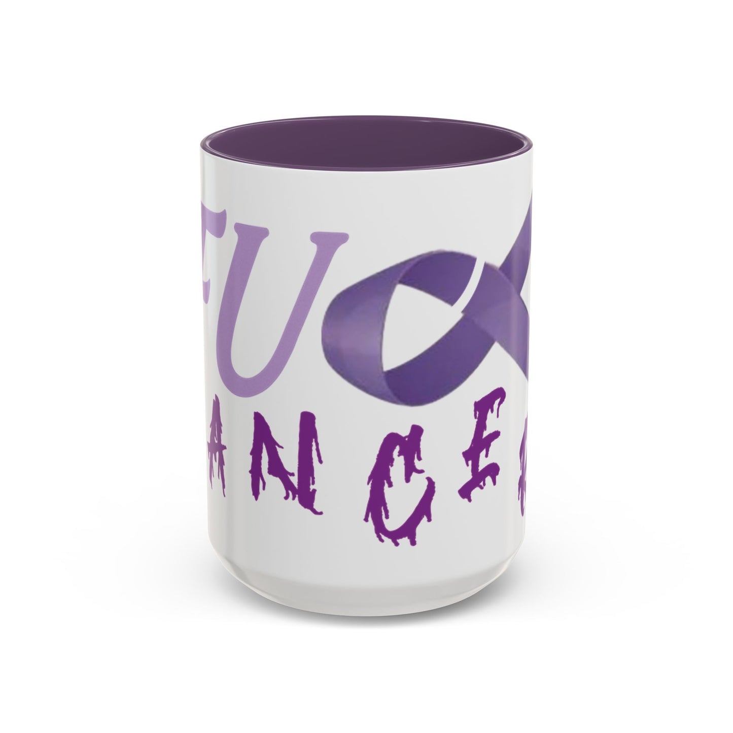Purple Ribbon Coffee Mug - Cancer Awareness, Inspirational Gift, Sip & Support, Encouragement, Fight Back Tea Cup