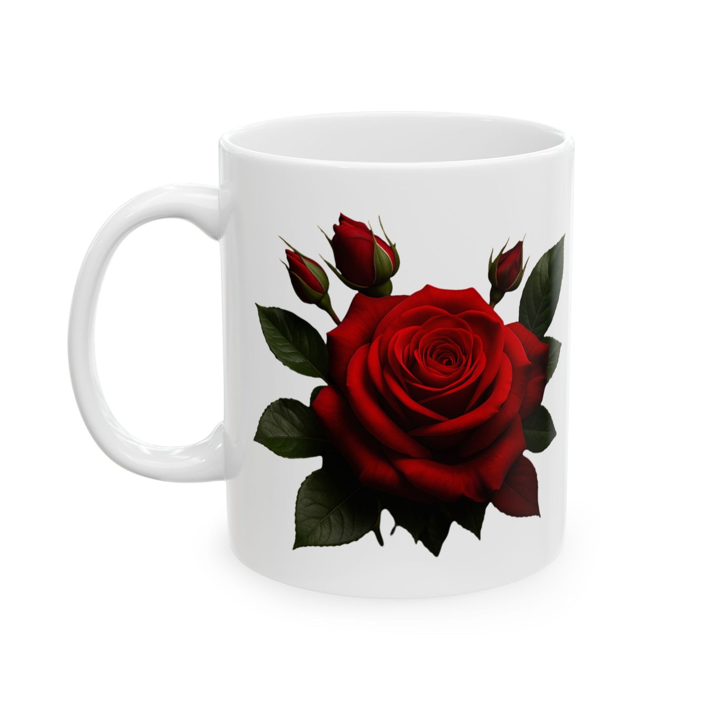 Elegant Rose Ceramic Mug - Perfect Gift for Birthdays, Anniversaries, Mother's Day, Tea Lovers, Coffee Enthusiasts