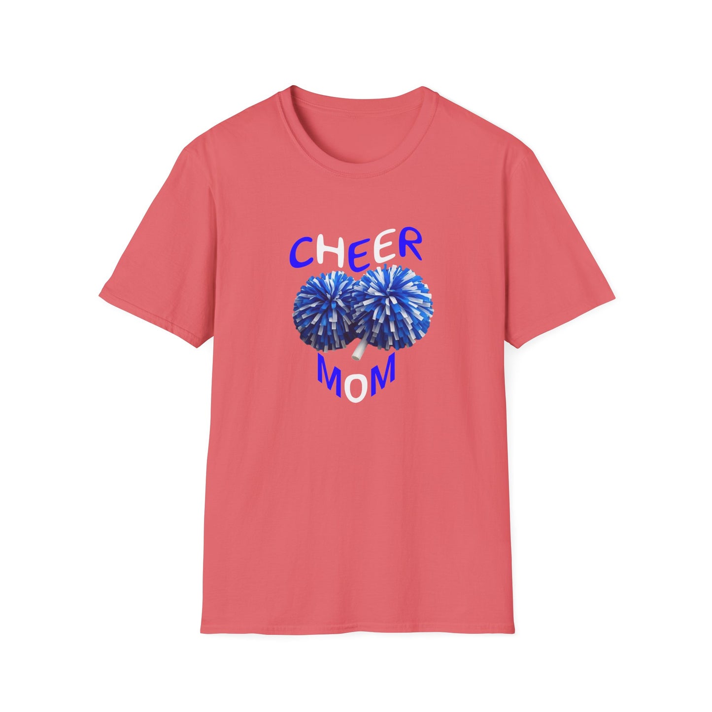 Cheer Mom Unisex Softstyle T-Shirt, Gift for Sports Moms, Cheerleading Apparel, Casual Wear, Supporter T-Shirt